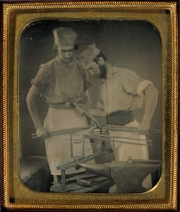 Portrait of Two Metalworkers by Unbekannt Unbekannt